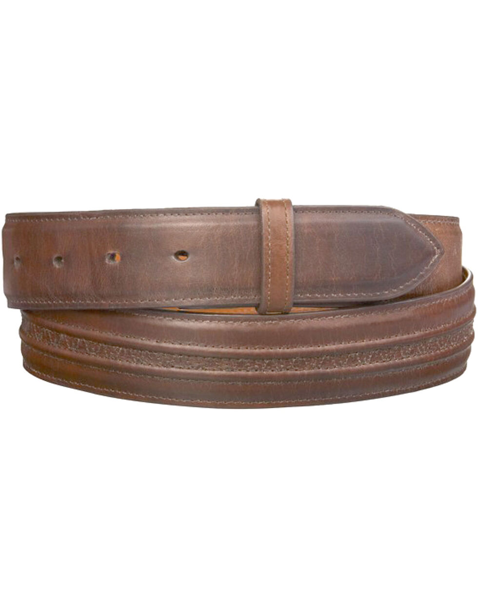 Lucchese Mens Burnished Calf Smooth Leather Belt 